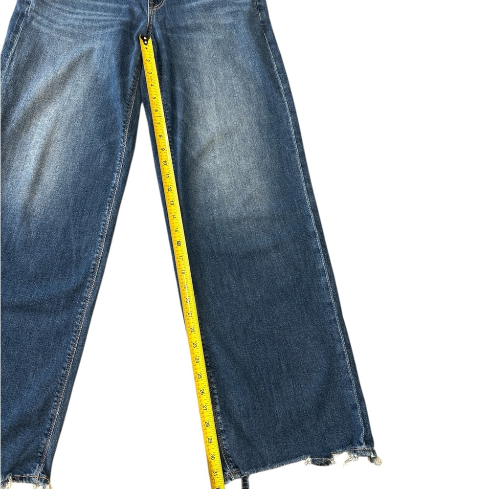 Size 4 American Eagle Outfitters Dark Blue Flare Jeans - Picture 3 of 3